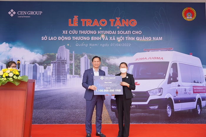 Cen Group trao tặng xe cứu thương cho Sở lao động thương binh Xã hội tỉnh Quảng Nam